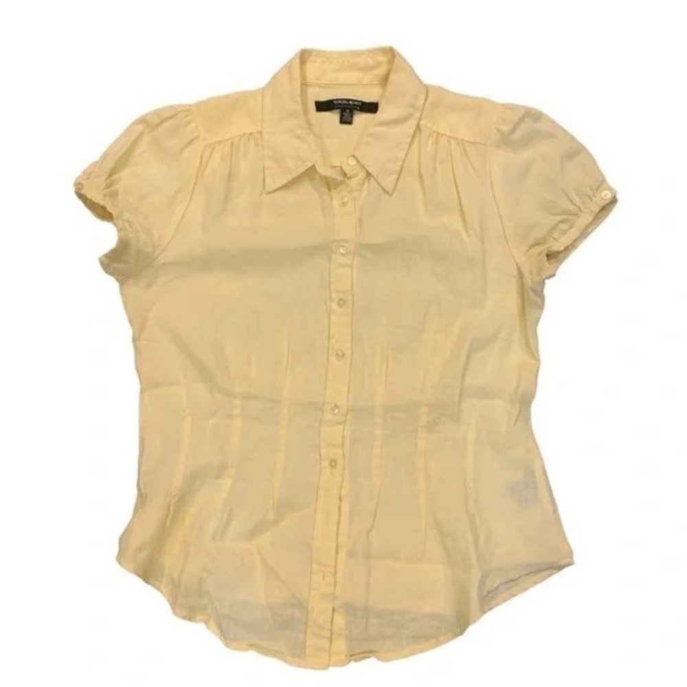 Yellow Button-Up Women's Top